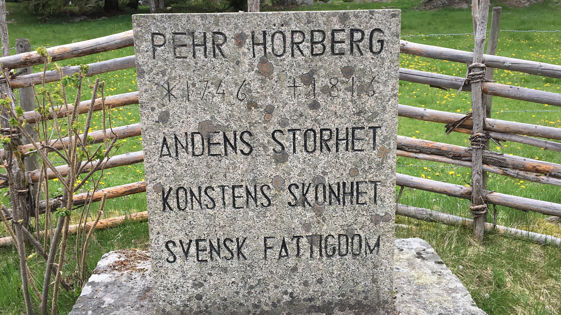 Sten rest efter Pehr Hörberg utmed Sävsjö Häradsväg