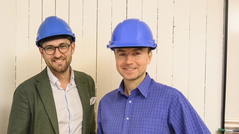 Bygginspektörer Timmy Abelsson och Marek Widegren